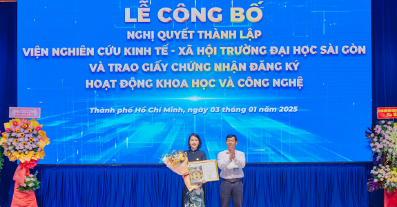 Báo Sài Gòn Giải Phòng đưa tin: Trường Đại học Sài Gòn thành lập Viện Nghiên cứu kinh tế - xã hội